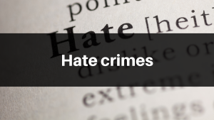 Dashboard selection button for hate crime data